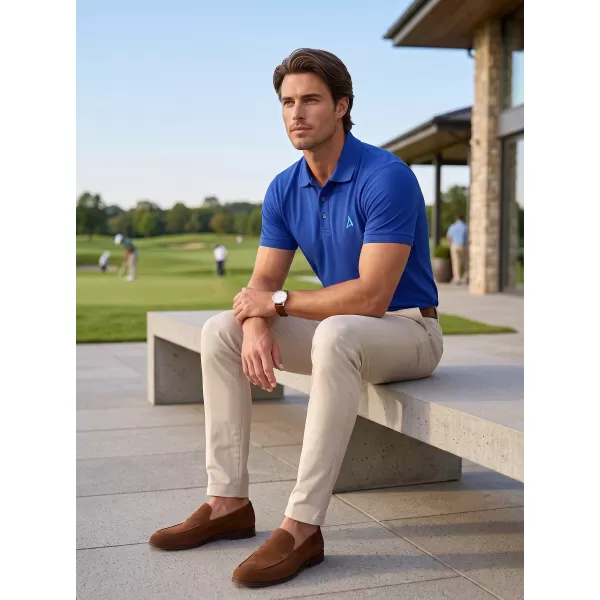  Tricou premium pentru bărbați cu guler ALTISPORT ALM002203 ALBASTRU REGAL 