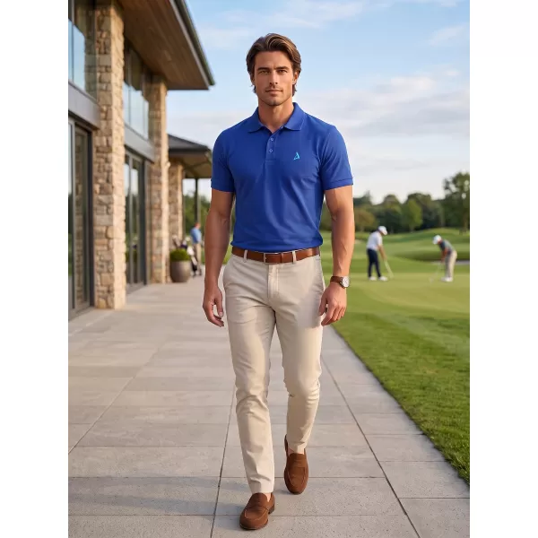  Tricou premium pentru bărbați cu guler ALTISPORT ALM002203 ALBASTRU REGAL 