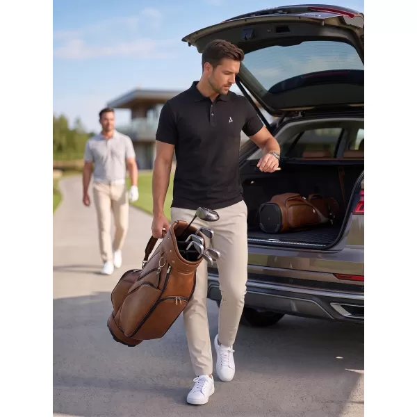  Tricou premium pentru bărbați cu guler ALTISPORT ALM002203 ALB-NEGRU 