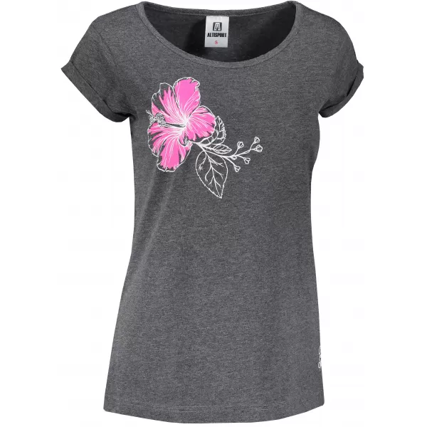  Tricou pentru femei ALTISPORT ALW107164 EVIDENȚIERE NEAGRĂ / ROZ 