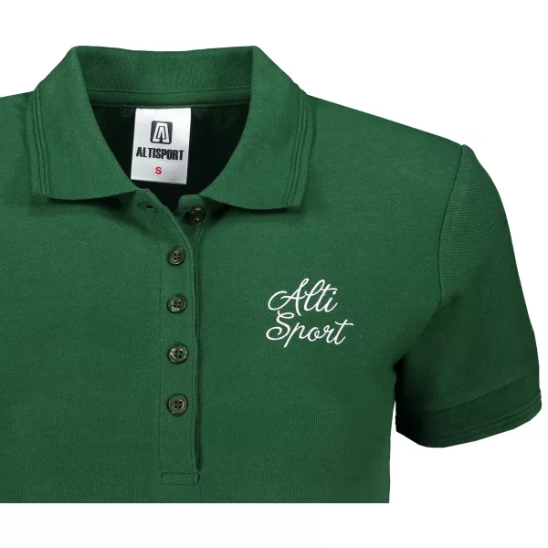  Tricou de damă cu guler ALTISPORT ALW056210 STICLA VERDE 