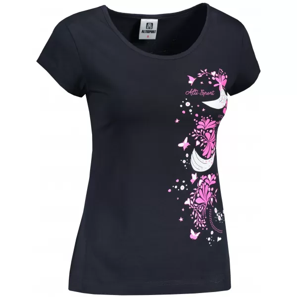  Tricou pentru femei ALTISPORT ALW096122 BLEUMARIN/ROZ 