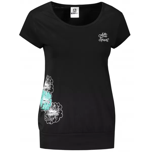  Tricou pentru femei ALTISPORT ALW106120 TURCOAZ NEGRU 