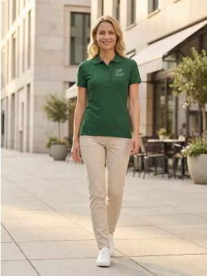 Tricou de damă cu guler ALTISPORT ALW056210 STICLA VERDE