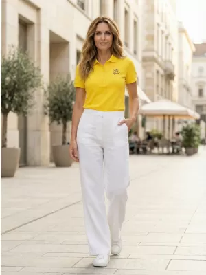 Tricou de damă cu guler ALTISPORT ALW056210 GALBEN