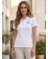Tricou de damă cu guler ALTISPORT ALW056210 ALB-NEGRU