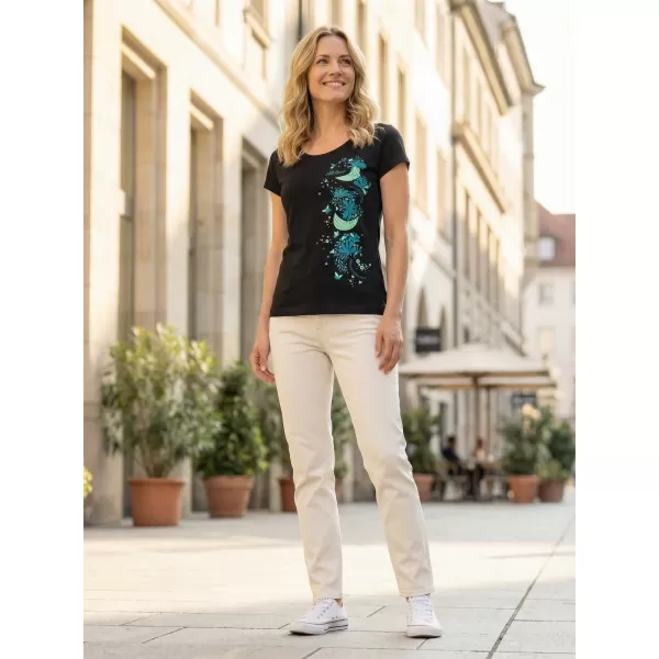  Tricou pentru femei ALTISPORT ALW096122 NEGRU ȘI ALBASTRU 