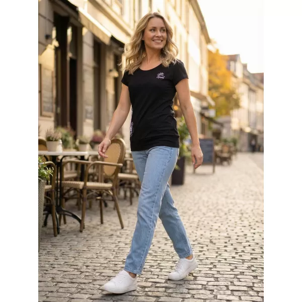  Tricou pentru femei ALTISPORT ALW106120 NEGRU ROZ 