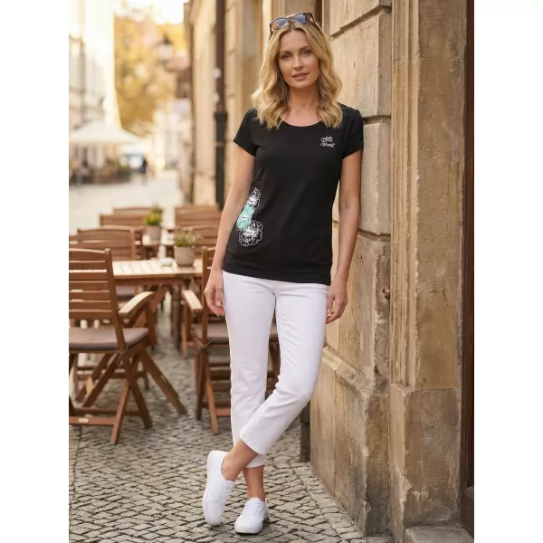  Tricou pentru femei ALTISPORT ALW106120 TURCOAZ NEGRU 