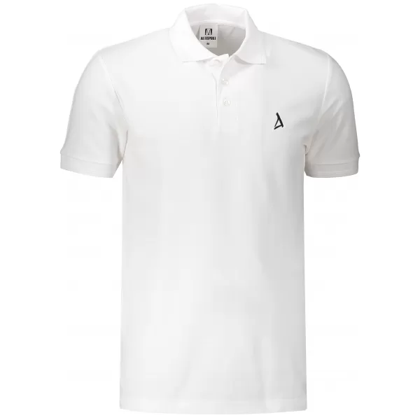  Tricou premium pentru bărbați cu guler ALTISPORT ALM002203 ALB 