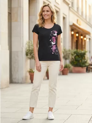 Tricou pentru femei ALTISPORT ALW096122 BLEUMARIN/ROZ