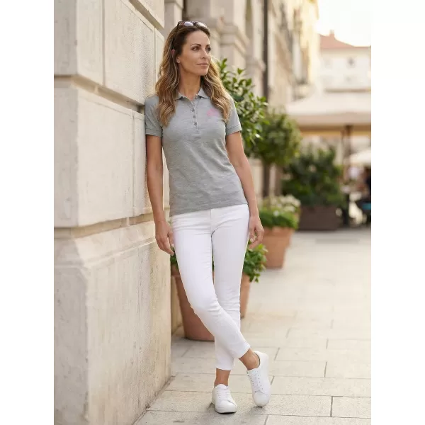  Tricou de damă cu guler ALTISPORT ALW056210 EVIDENȚIERI GRI ÎNCHIS 