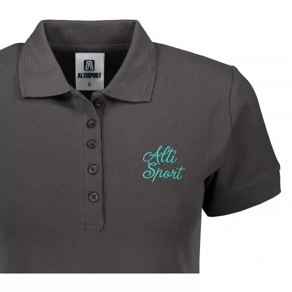  Tricou de damă cu guler ALTISPORT ALW056210 GRI ABANOS/ALBASTRU 