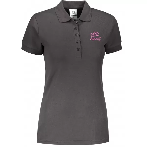  Tricou de damă cu guler ALTISPORT ALW056210 GRI ABANOS 