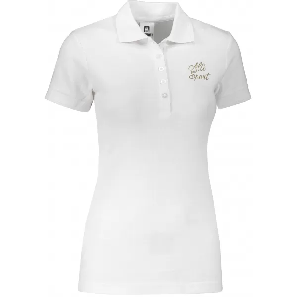  Tricou de damă cu guler ALTISPORT ALW056210 AUR ALB 