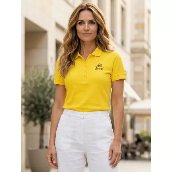  Tricou de damă cu guler ALTISPORT ALW056210 GALBEN 
