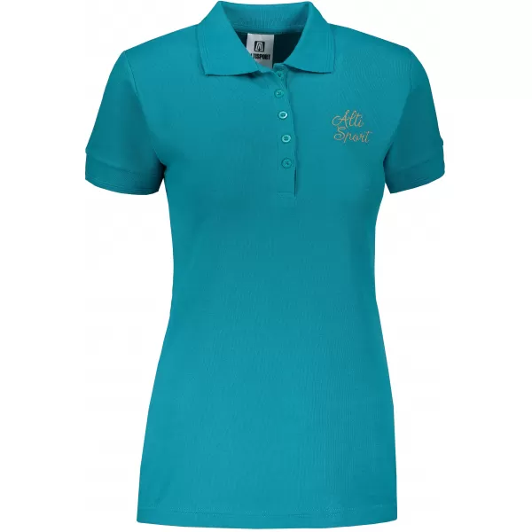  Tricou de damă cu guler ALTISPORT ALW056210 TURCOAZ ÎNCHIS 