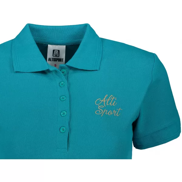  Tricou de damă cu guler ALTISPORT ALW056210 TURCOAZ ÎNCHIS 