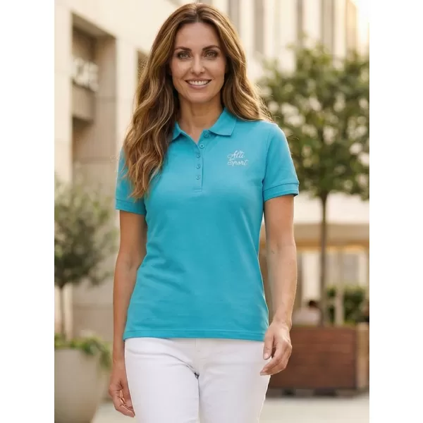  Tricou de damă cu guler ALTISPORT ALW056210 TURCOAZ 