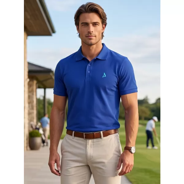  Tricou premium pentru bărbați cu guler ALTISPORT ALM002203 ALBASTRU REGAL 