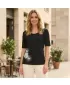 Tricou pentru femei ALTISPORT ALW106AL1 NEGRU SI ARGINTIU