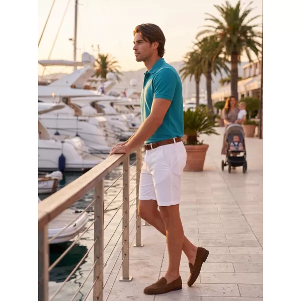  Tricou premium pentru bărbați cu guler ALTISPORT ALM002203 TURCOAZ ÎNCHIS 