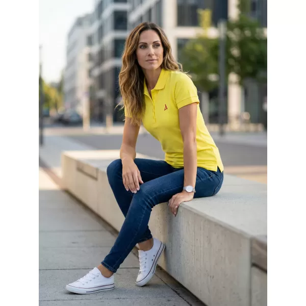  Tricou premium de damă cu guler ALTISPORT ALW002210 LĂMÂIE 