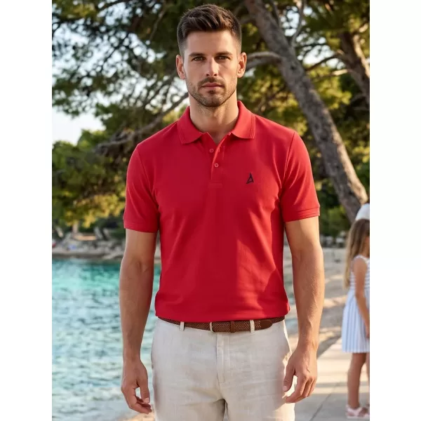  Tricou premium pentru bărbați cu guler ALTISPORT ALM002203 ROȘU 