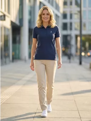 Tricou premium de damă cu guler ALTISPORT ALW002210 ALBASTRU MIEZUL NOPȚII