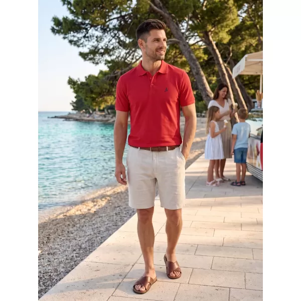  Tricou premium pentru bărbați cu guler ALTISPORT ALM002203 ROȘU 