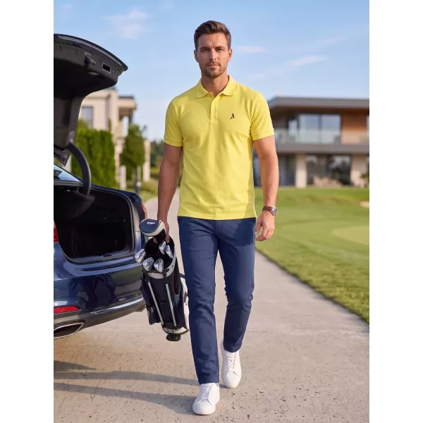  Tricou premium pentru bărbați cu guler ALTISPORT ALM002203 LĂMÂIE 