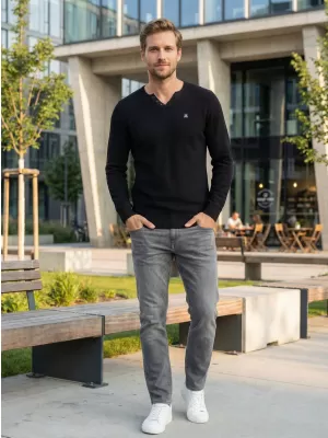 Pulover pentru bărbați ALTISPORT SWEK MPLU108 NEGRU