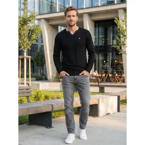  Pulover pentru bărbați ALTISPORT SWEK MPLU108 NEGRU 