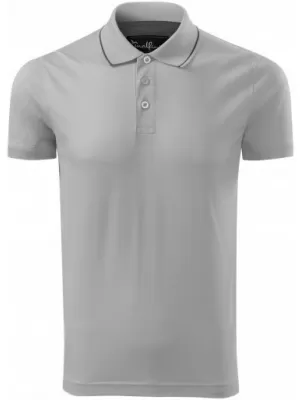 Tricou pentru bărbați cu guler MALFINI PREMIUM GRAND 259 GRI ARGINTIU