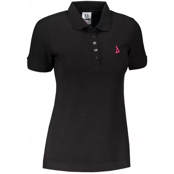  Tricou premium de damă cu guler ALTISPORT ALW002210 NEGRU ROZ 
