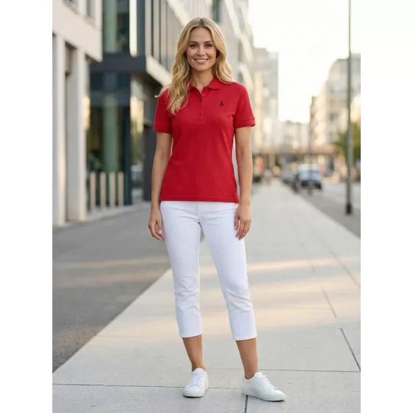  Tricou premium de damă cu guler ALTISPORT ALW002210 ROȘU 