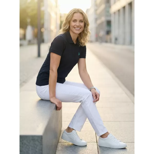  Tricou premium de damă cu guler ALTISPORT ALW002210 ALBASTRU MARIN 