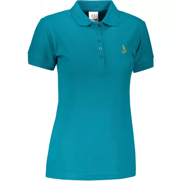  Tricou premium de damă cu guler ALTISPORT ALW002210 TURCOAZ ÎNCHIS 