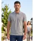 Tricou premium pentru bărbați cu guler ALTISPORT ALM002203 EVIDENȚIERI GRI ÎNCHIS