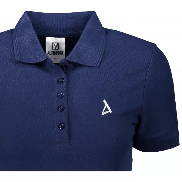  Tricou premium de damă cu guler ALTISPORT ALW002210 ALBASTRU MIEZUL NOPȚII 