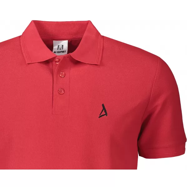 Tricou premium pentru bărbați cu guler ALTISPORT ALM002203 ROȘU 