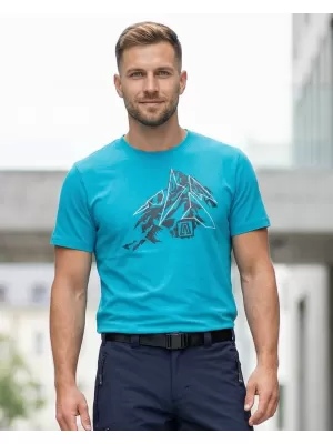Pánské triko ALTISPORT CARRYOVER ALM115129 TYRKYSOVÁ