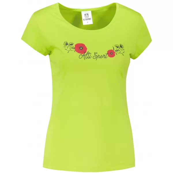  Tricou pentru femei ALTISPORT ALW116122 LĂMÂIE VERDE 