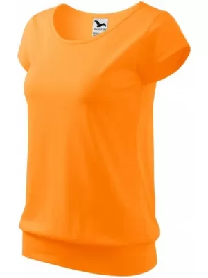 Tricou pentru femei MALFINI CITY 120 PORTOCALA MANDARINA
