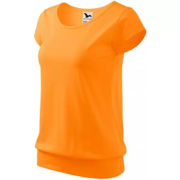  Tricou pentru femei MALFINI CITY 120 PORTOCALA MANDARINA 