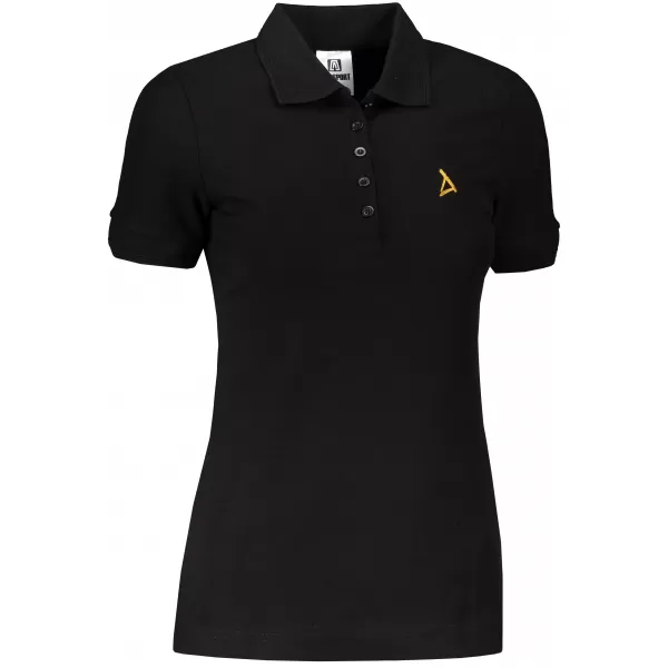  Tricou premium de damă cu guler ALTISPORT ALW002210 NEGRU SI AURIU 