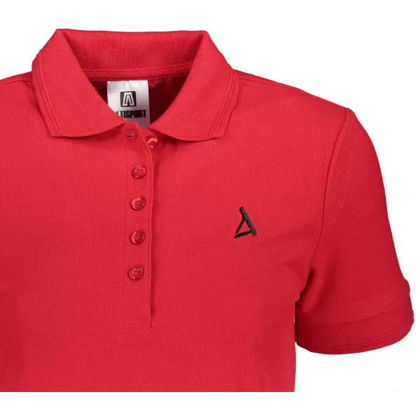  Tricou premium de damă cu guler ALTISPORT ALW002210 ROȘU 