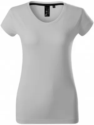 Tricou pentru femei MALFINI PREMIUM EXCLUSIVE 154 GRI ARGINTIU