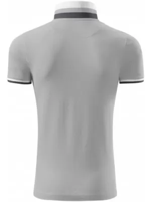 Tricou pentru bărbați cu guler MALFINI PREMIUM COLLAR UP 256 GRI ARGINTIU