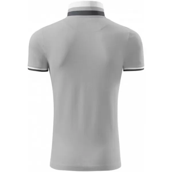  Tricou pentru bărbați cu guler MALFINI PREMIUM COLLAR UP 256 GRI ARGINTIU 